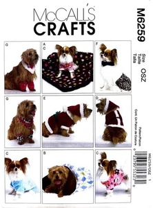 2010 Dog Attire Blanket Sleeping Bag sewing Pattern Sz S-XL McCall's 6259 OOP - Picture 1 of 2