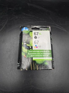 HP 67XL 2-Pack High Yield Ink Cartridges - Black/Tri-color (3YP31BN) exp 3/23 - Picture 1 of 6