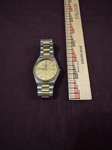 Vintage Men's Seiko 8123-7239 Gold & Silver Two Tone Day Date As Is For Parts - Picture 1 of 21