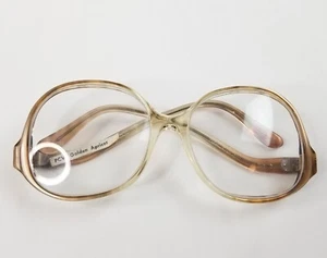Vintage Titmus Eye Glasses Z87 Gold Apricot Curved Horn Rimmed Frames 50-18-150 - Picture 1 of 8