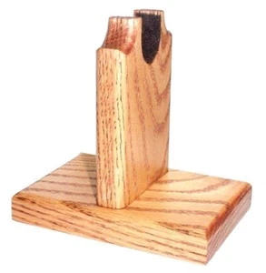 Pistola de madera de roble revólver pistola soporte mesa pantalla - base lisa - Imagen 1 de 1