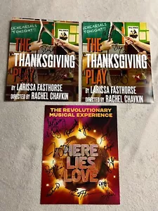 Broadway Lot Of 3 Cast Signed Autographed 8x10 Photos Here Lies Love Thanksgivin - Imagen 1 de 4