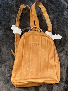 American Leather Co. Denise Mini Backpack Black Genuine Leather Adjustable Strap - Picture 1 of 14