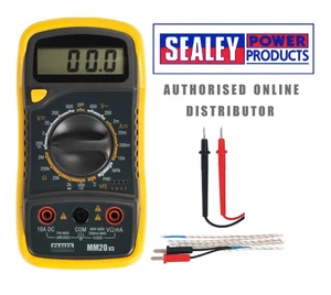 Sealey MM20 Digital AC DC Multimeter/Voltmeter + Test Leads/Probe & Thermocouple - Picture 1 of 1