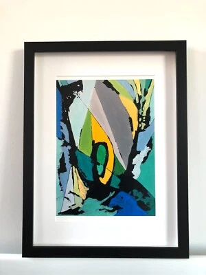 Impressão giclée, emoldurada, obra de arte abstrata, arte contemporânea, pintura moderna, NOVO! - Imagem 1 de 4