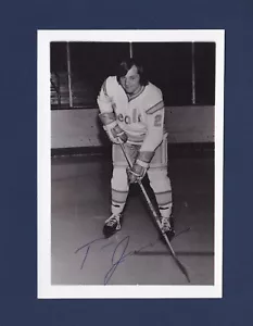 Tim Jacobs firmata California Golden Seals cartolina fotografica vintage hockey - Foto 1 di 1