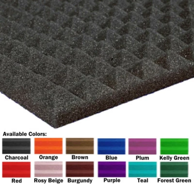 SHOPBOX 48 Pack (12x12x1)Inch Pyramid Acoustic Foam Panel for Soundproofing Wall Ceiling