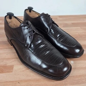 Zapatos de vestir Oxford Bally Oronis para hombre 10 D de cuero tejido punta redonda Italia con cordones - Imagen 1 de 23