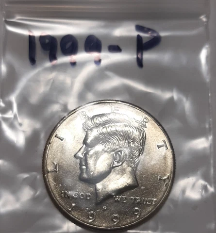 1999-P Kennedy Half Dollar, Circulated but NICE ! Cover