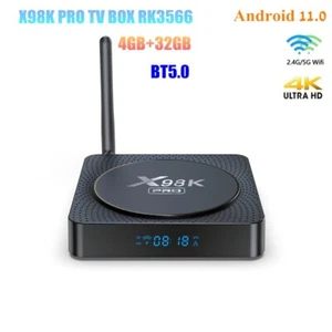 X98K PRO TV Box Android 11 RK3566 4G 32G WiFi BT5.0 USB3.0 H.265 HEVC 4K HDR Box - Photo 1/24