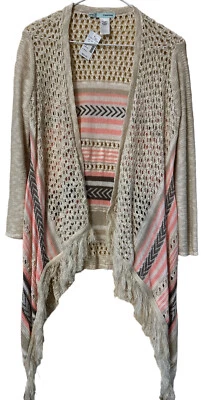 Maurices Mujer Cárdigan Abierto Frontal Flecos Dobladillo Talla XS NUEVO CON ETIQUETAS Foto 1 de 4