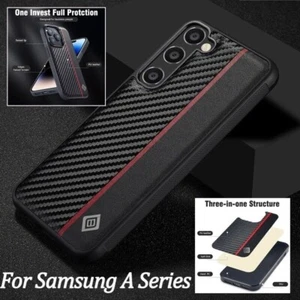 Ultrathin Carbon Fiber Leather Case For Samsung A15 A16 A35 A55 A54 A34 A14 A51 - Picture 1 of 23