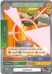 H 61 Storm Capricorn - DeAGOSTINI Beyblade Battle Card Collection 2011 (6) - Picture 1 of 2