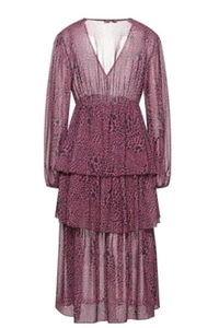 Relish womens V-neck Maxi dress sz. S mauve animal leopard print NWT - Picture 1 of 2