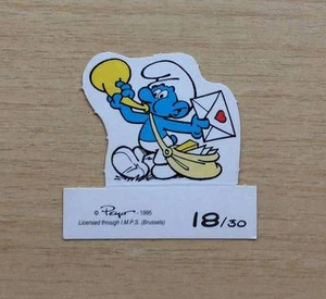 FIGURINE CARTONATE PEYO - I PUFFI 1995 - FIG. N°18/30 PUFFO POSTINO - CARDBOARD - Picture 1 of 1