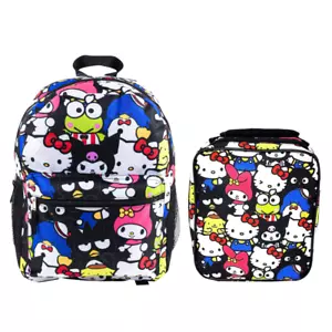Sanrio Hello Kitty & Friends School Travel Backpack and Insulated Lunch Bag Set - Picture 1 of 6