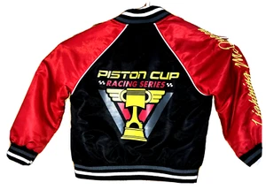 Disney Cars Kids Y2K BOMBER JACKET SZ 2 RACING LIGHTNING MCQUEEN Piston Cup rare - Picture 1 of 8