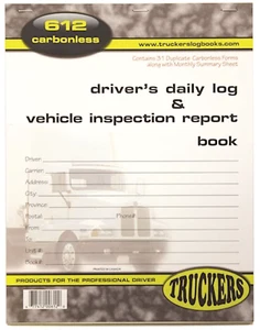 Fleet Driver's Daily Log Book & Pre-Trip Vehicle Inspection Report Book | 612 - Picture 1 of 2