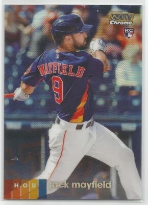 2020 Topps Stadium Club Chrome Baseball Jack Mayfield Rookie #381 Gold 49/50 - Image 1 of 2