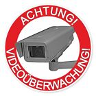 Aufkleber Kamera / Video berwachung 5-20 cm rund Warnaufkleber Achtung DRU 0157