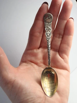 Антикварная сувенирная ложка из чистого серебра WCTU крестовый поход церковь христианский умеренность - Изображение 1 из 4