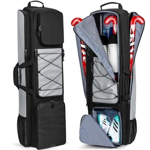 GOBUROUS 4 Stick Field Hockey Bag with Shoulder Straps, Backpack with Separat... - Picture 1 of 7