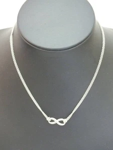 Tiffany & Co. Doppelkette Infinity Anhänger Halskette Sterlingsilber - Bild 1 von 6
