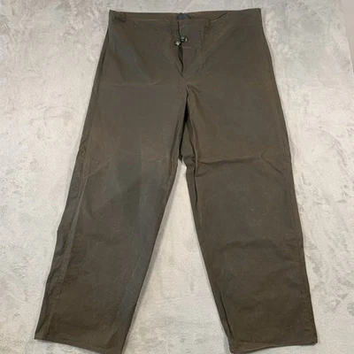 Barbour Wax Over Trousers Mens Large Green Overtrousers A85 Unlined Hunt Farm - Image 1 of 4