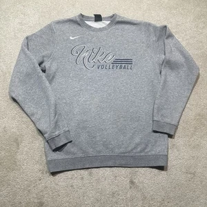 Nike Volleyball Crewneck Sweatshirt Mens Medium Gray Y2K - Picture 1 of 8
