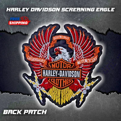 Harley-Davidson Eagle Back Patch – 11"x12" Legendary Style - Image 1 of 4
