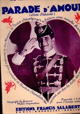 lot 1 partition PARADE D'AMOUR MAURICE CHEVALIER 1930 complet livre ancien - Photo 1/2