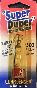 Esca da pesca Luhr Jensen Super Duper 503 NICHEL/TESTA ROSSA 1/6 oz - Foto 1 di 3