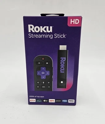 NEW Roku Streaming Stick HD Media Player | 3840R | Factory Sealed Voice Remote - Image 1 of 4