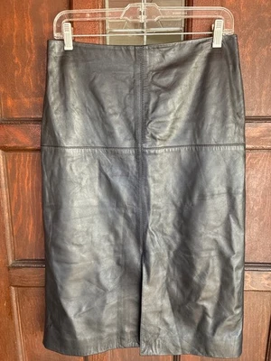 nordstrom черная кожаная юбка женщин размер 8 - Изображение 1 из 4