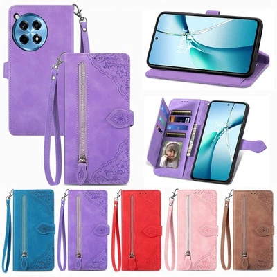 Zipper Wallet Case Cover With Strap For Oneplus 15 13T 13 Ace3 Pro Ace5 Racing - Image 1 of 4