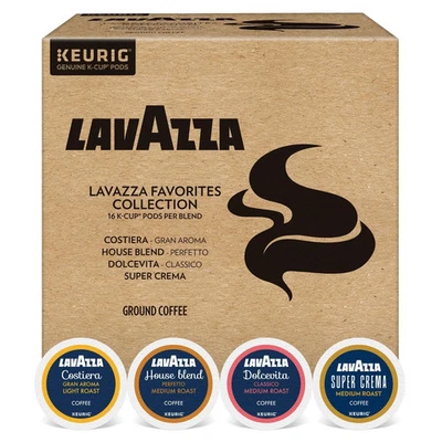 Lavazza Favorites 系列 K-Cup Pods 研磨咖啡品种包 64 件 — 第 1/4 张图片