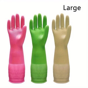 Cleaning Gloves 3 Pair Premium Cleaning Gloves Heavy Duty Waterproof Slip - Picture 1 of 6