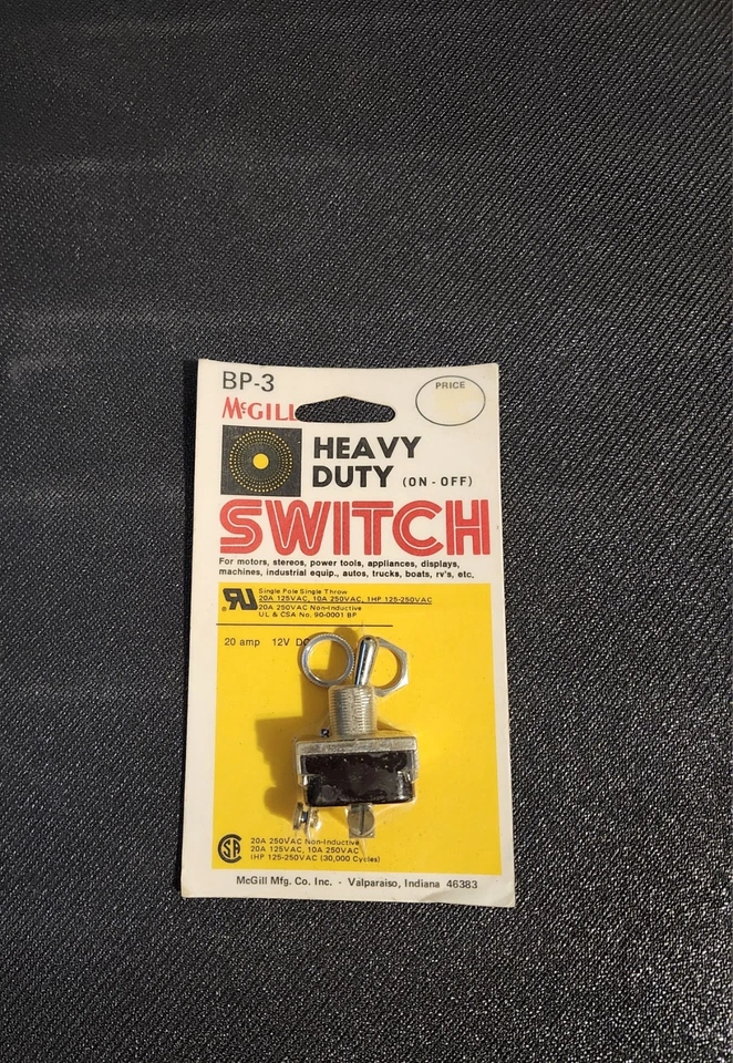 Interruptor de alta resistencia McGill BP-3 con instrucciones de instalación Foto 1 de 1