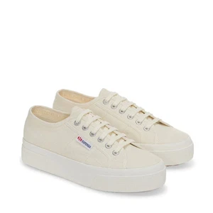Baskets plates Superga 2740, beige/toile naturelle, taille femme 9,5, homme 8 NEUVES - Photo 1 sur 7