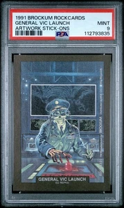 RockCards Brockum Ed 1991 Repka General Vic lanzamiento ilustraciones adhesivas PSA 9 - Imagen 1 de 3