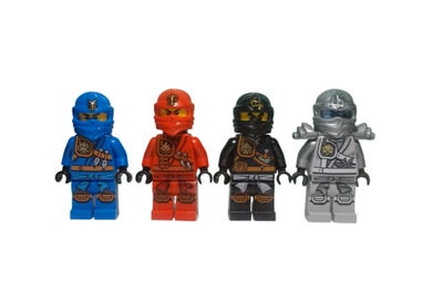 LEGO NINJAGO MINIFIGURE LOT OF 4 - Tournament of Elements - Jay, Kai, Zane, Cole - Image 1 of 4