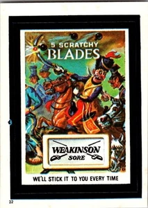 Pegatinas álbum Topps Wacky Packages 1982 #22 Weakinson Sore Blades - envío gratuito - Imagen 1 de 2
