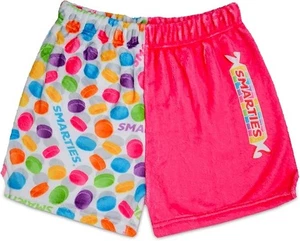 iscream Kid Girls' Silky Soft Bold Print Plush Fleece Shorts--Candy Roll - Picture 1 of 4