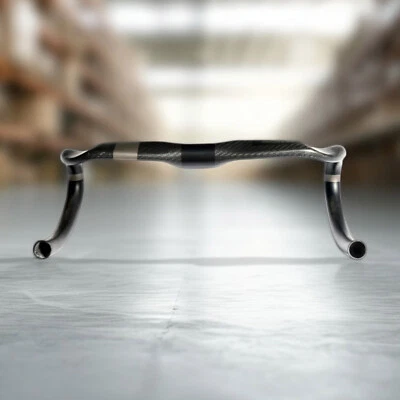 3K Carbon Fiber Road Bike Drop Bar Handlebars Cycling Aero Bar 440/420/400/380mm - Image 1 of 4