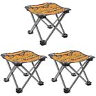 3Pcs Camping Chair Portable Folding Bench Comfortable Fishing Stool For Hiking