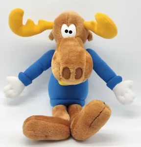 Adventures of Rocky and Bullwinkle Wossamotta University Bullwinkle Plush 1997 - Picture 1 of 6