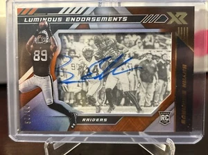 2020 Panini XR Luminous Endorsements Orange #03/25 Bryan Edwards Rookie Auto RC - Foto 1 di 4