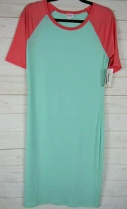 Lularoe Women's Julia Teal & Pink Dress Size M NWT - Picture 1 of 3