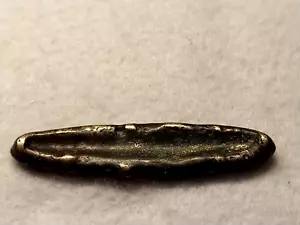 Boat Canoe Tiger Tongue Money, Kingdom of Lan Xang Bronze Silver Coin 24 grams - Picture 1 of 3