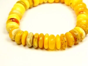 Baltischer Bernstein Armband 7" gelb bunt Stretch elastisch Naturstein 6696 - Bild 1 von 6